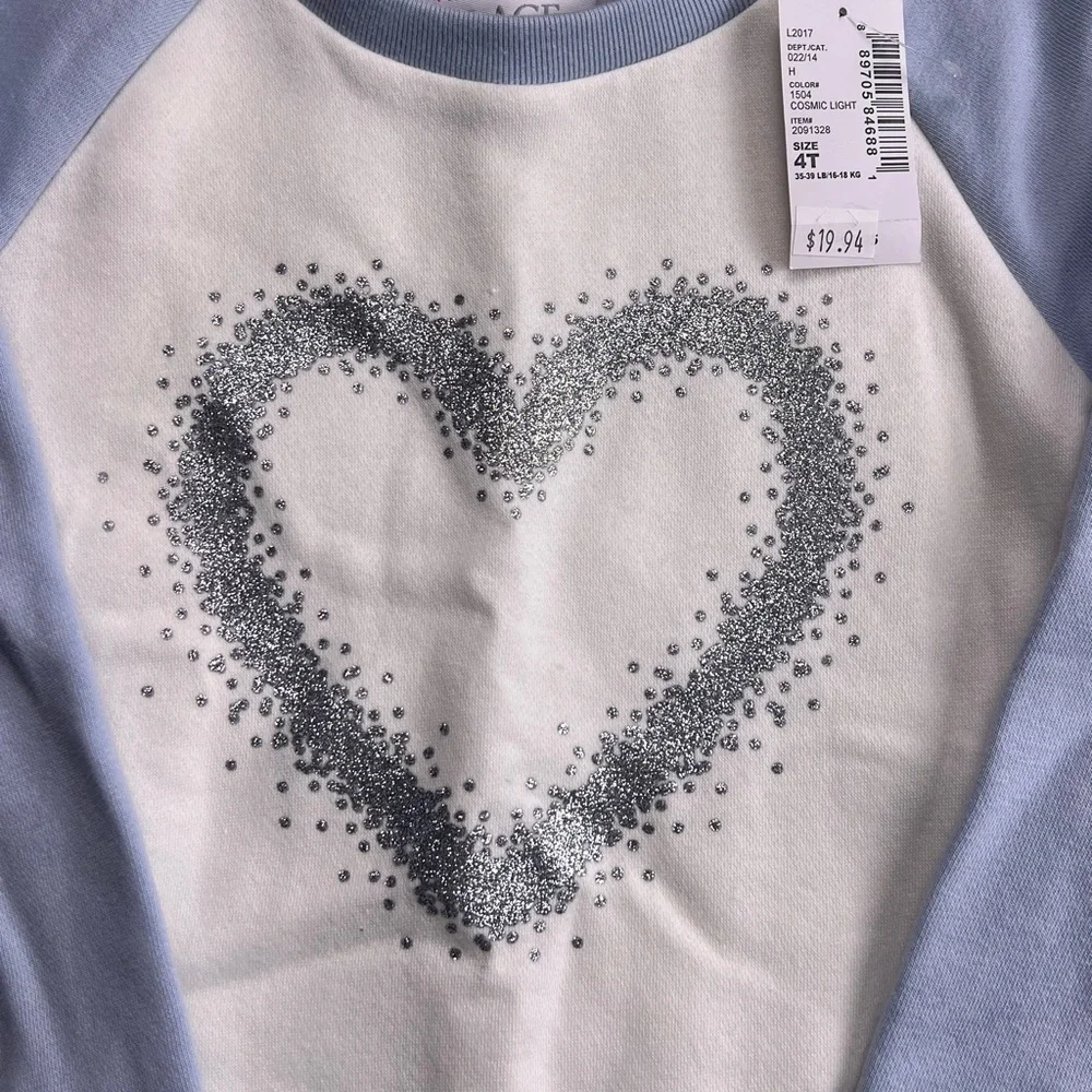 GIRLS CHILDREN’S PLACE SWEATSHIRT SIZE 4T NWT